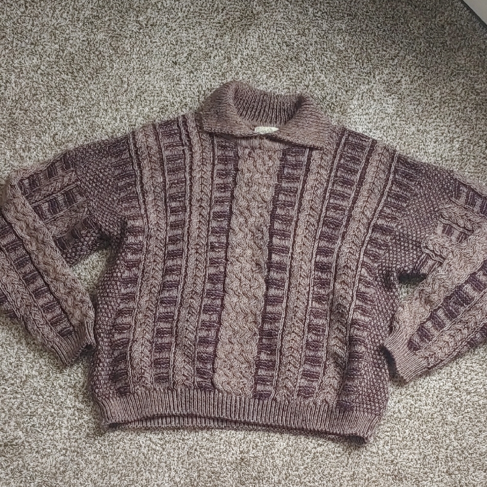 VTG Carraig Donn Brown Wool Sweater Size L